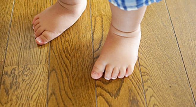 床暖房対応の施工写真